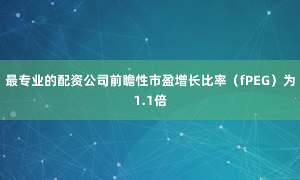 最专业的配资公司前瞻性市盈增长比率（fPEG）为1.1倍