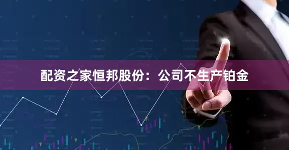 配资之家恒邦股份：公司不生产铂金